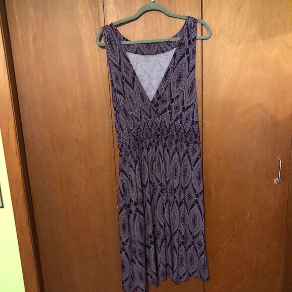 Liz Lange Maternity V-Neck Patterned Sleeveless Dress XL - Picture 3 of 6